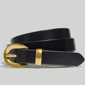 Madewell Chunky Buckle Skinny Leather Belt